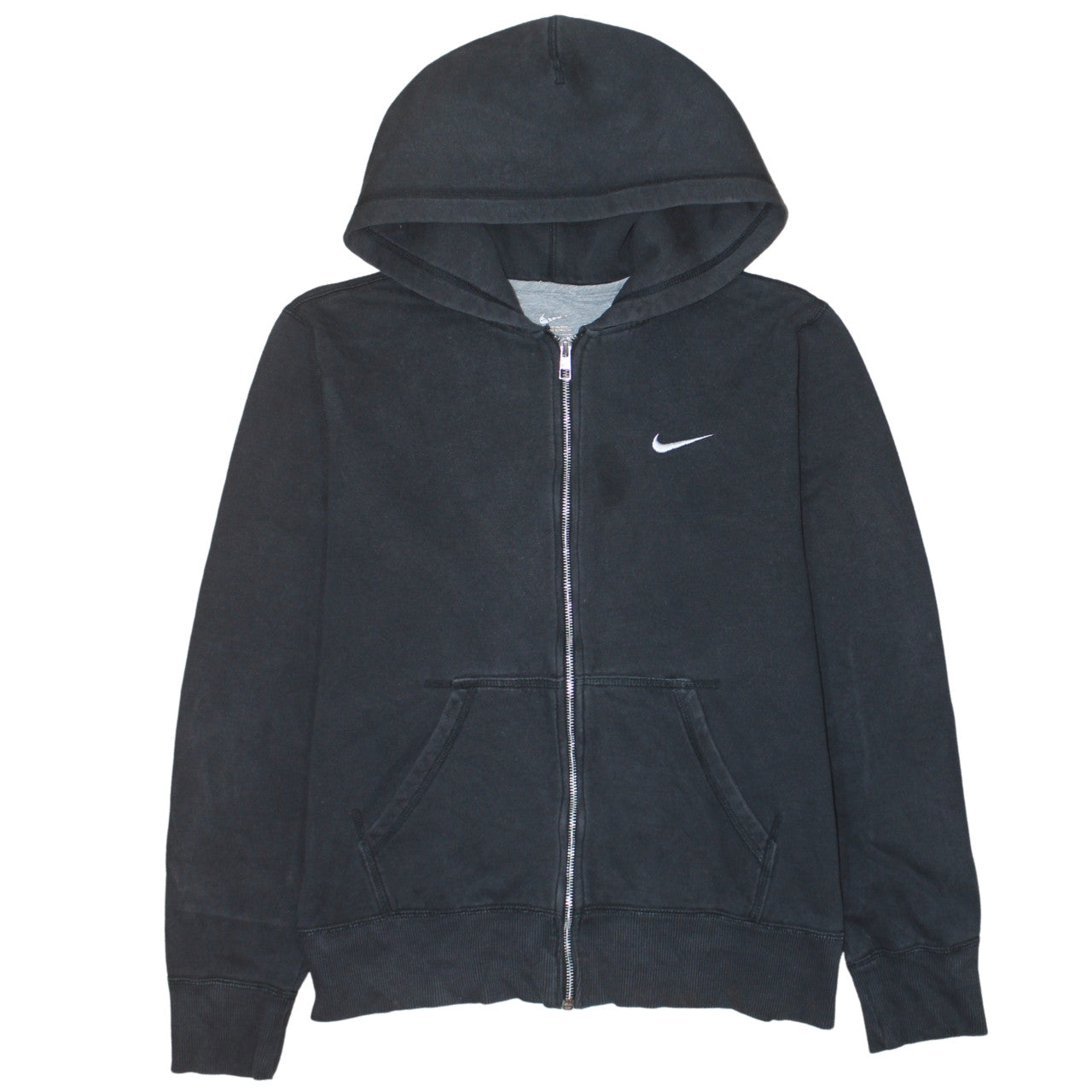 Nike Men's Black M Full Zip Hoodie Sweatshirt Cotton Blend