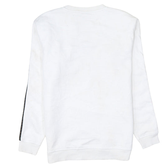 FILA Men's White Logo Pullover Sweatshirt Size L Crew Neck