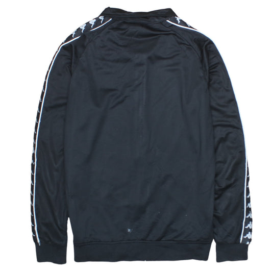Kappa Men's Black Full Zip Track Sweatshirt Size M Polyester Sportswear