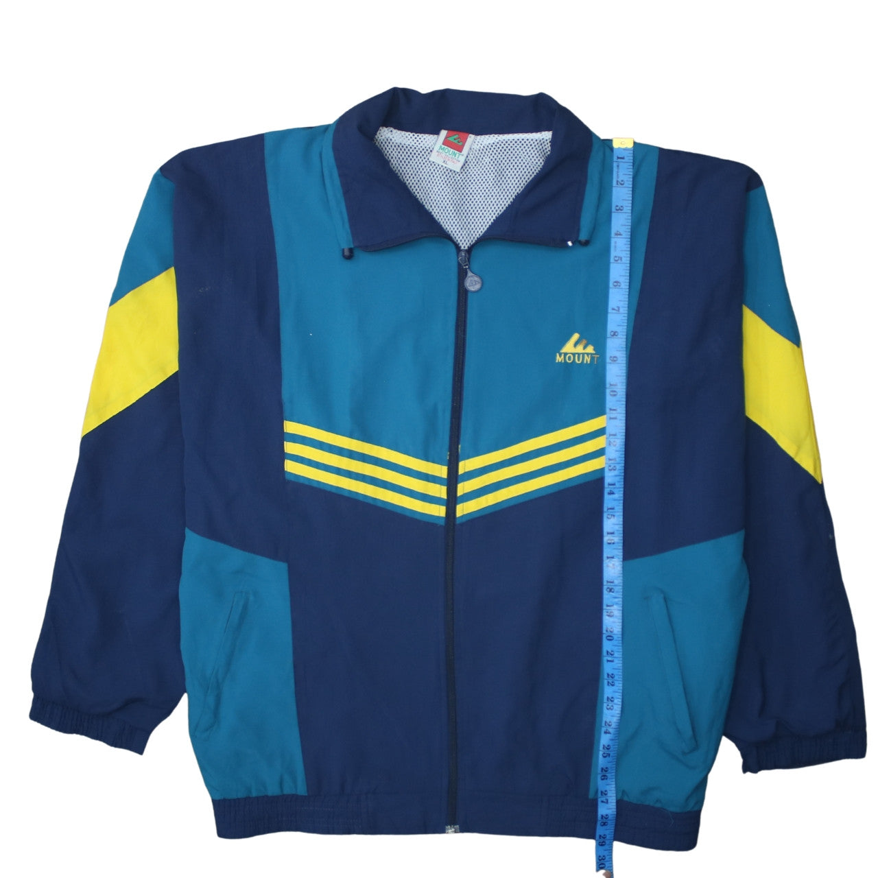 Mount Men's Blue XL Retro 90s Windbreaker Jacket