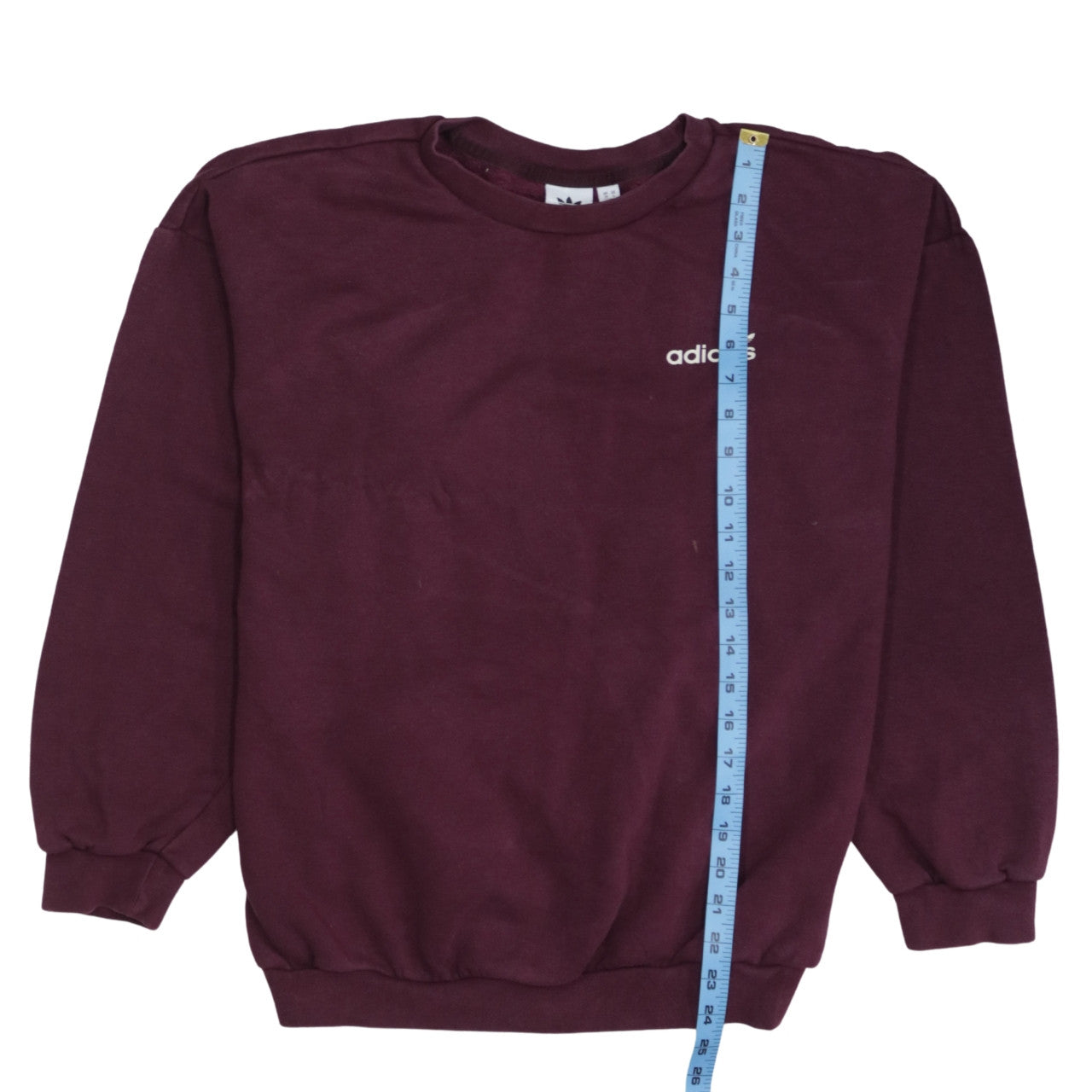 Adidas Womens Burgundy Crew Neck Pullover Sweatshirt UK 10