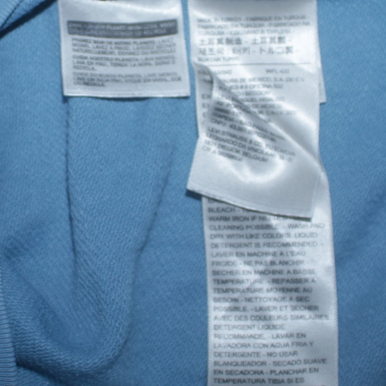 Levi's Womens Blue Logo Pullover Hoodie Size S Cotton Casual