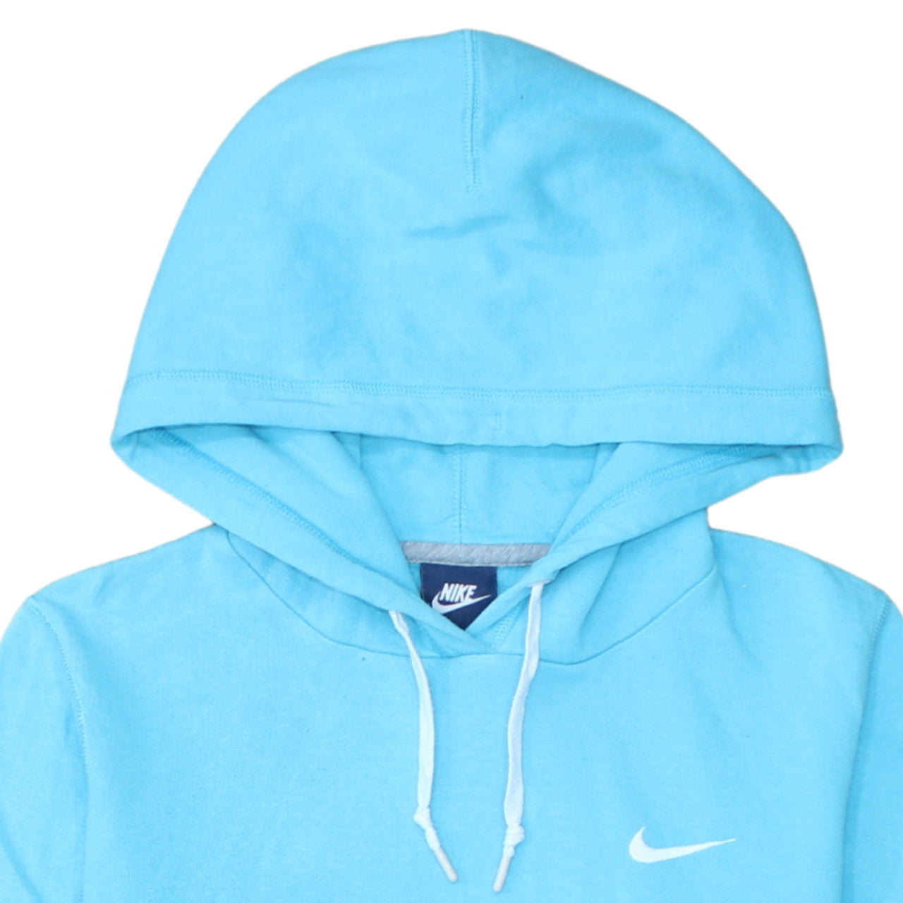 Nike Women Blue Pullover Hoodie Size L Cotton Blend Sweatshirt