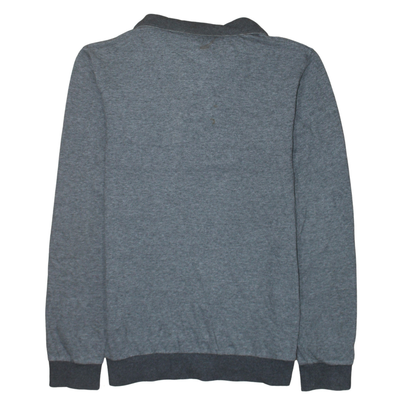 Timberland Men Grey Henley Sweatshirt L Regular Fit Cotton