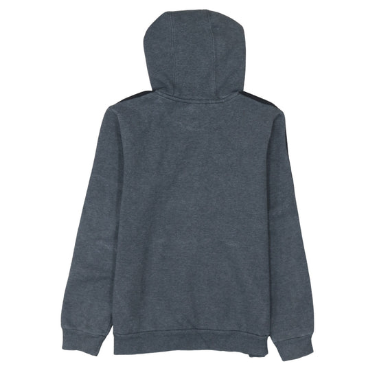 Adidas Boys Grey Hooded Pullover Hoodie 11-12 Years Logo Print