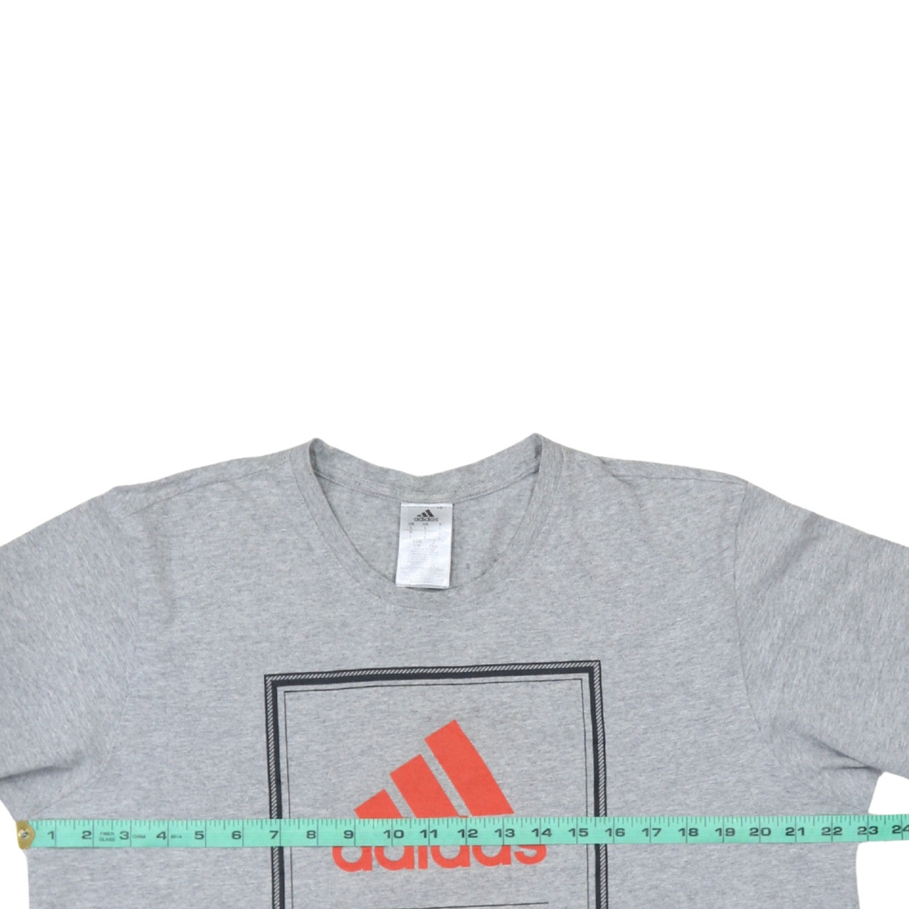 Adidas Men’s Grey Graphic Logo T-Shirt Size L Regular Fit Sports Tee