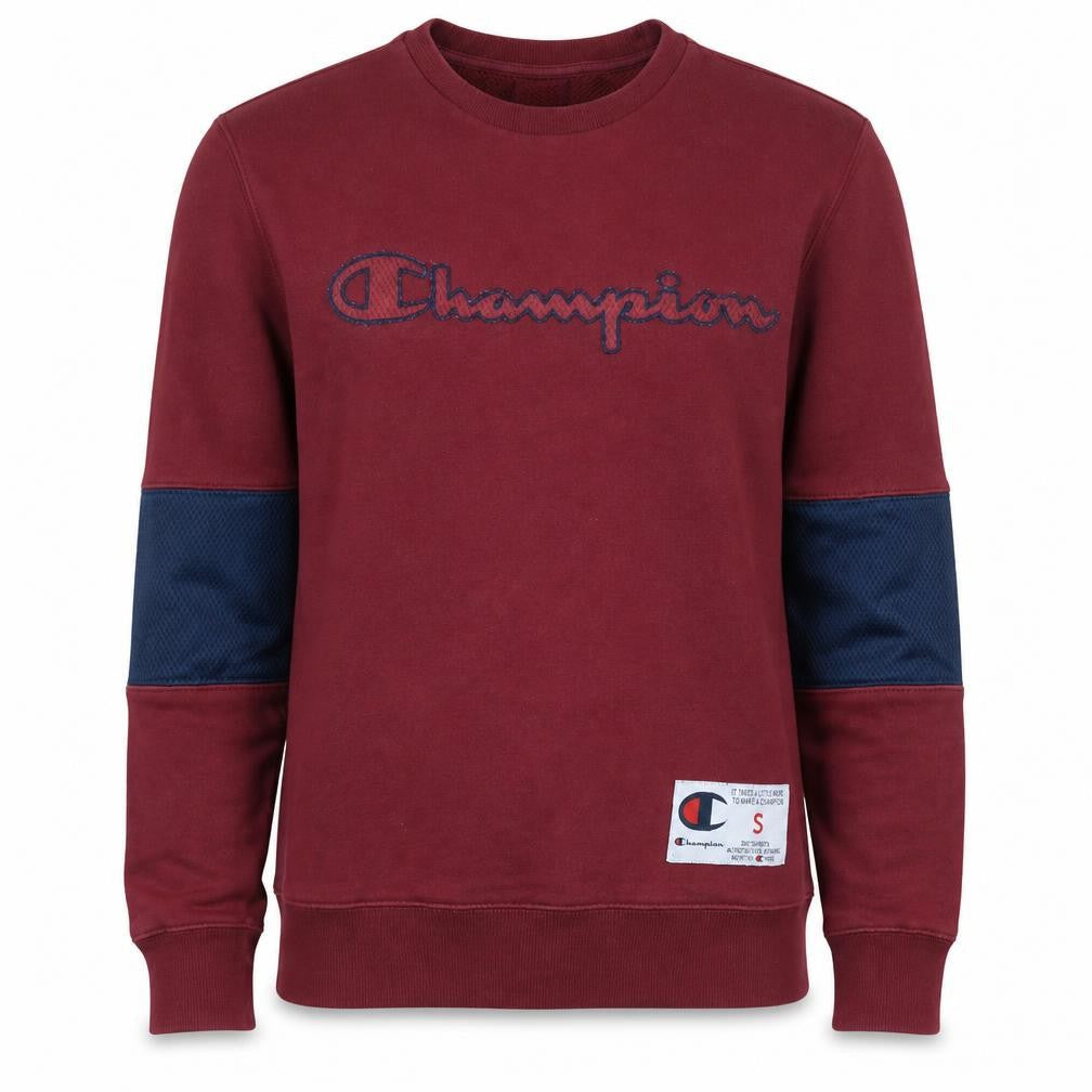 Champion Men's Red Embroidered Logo Pullover Sweatshirt Size S