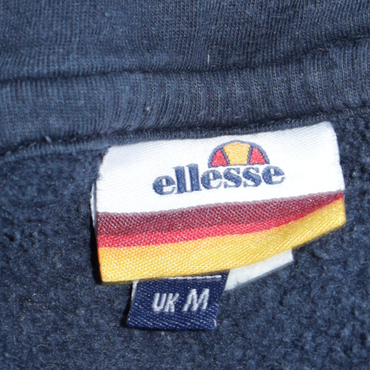 Ellesse Mens Blue Pullover Hoodie UK M Logo Sportswear Sweatshirt