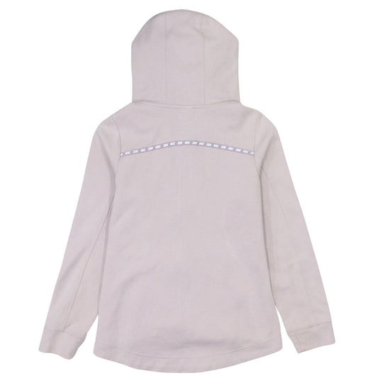 Nike Womens Beige XS Full Zip Hooded Sweatshirt with Logo
