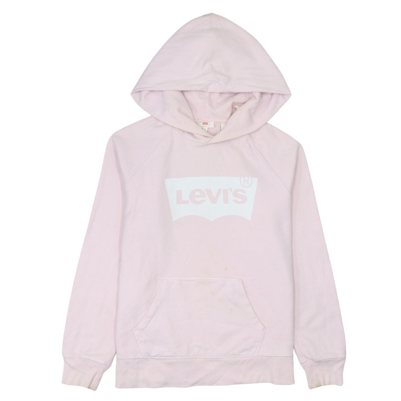 Levi's Women Pink Pullover Hoodie Small Cotton Logo Casual