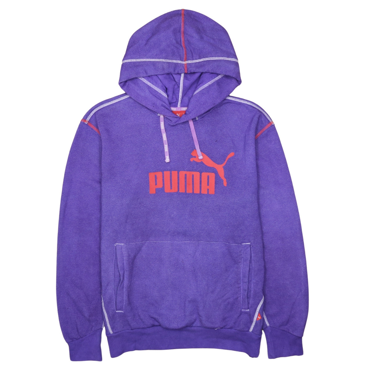 Puma Men's Purple Pullover Hoodie Small Graphic Logo Sportswear