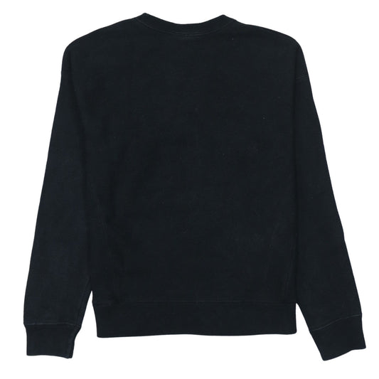 Champion Women Black Small Pullover Sweatshirt Logo Crew Neck
