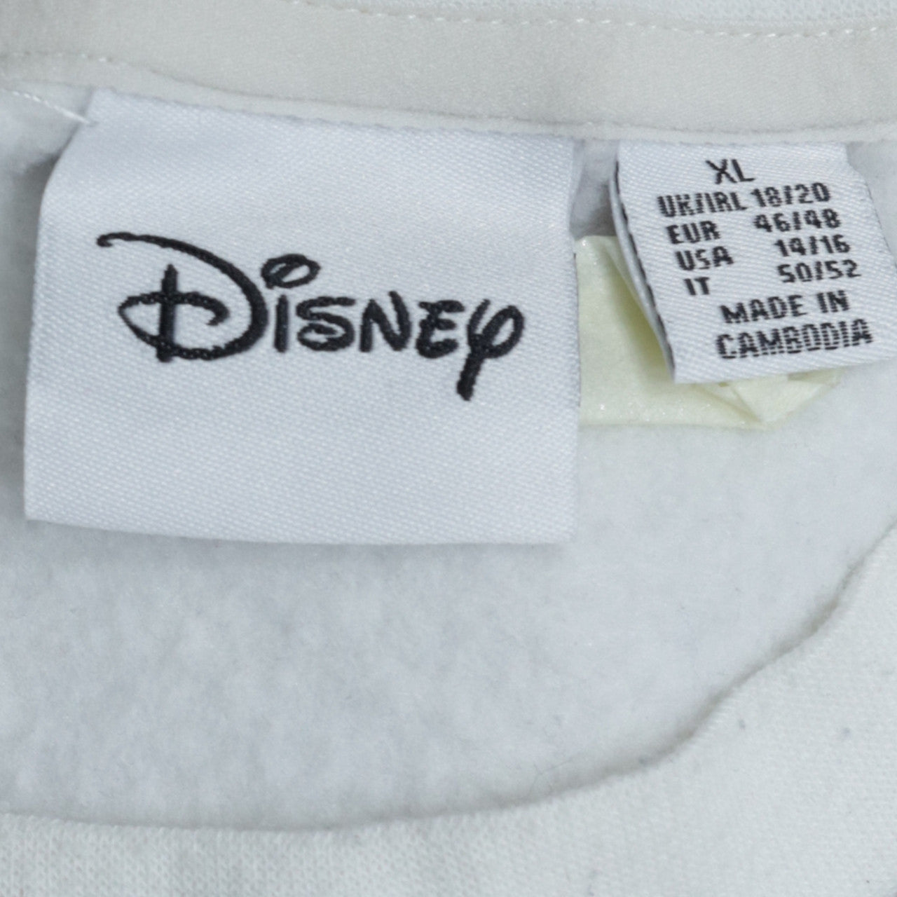 Disney Women White XL Sweatshirt Mickey Minnie Donald Pluto Pullover