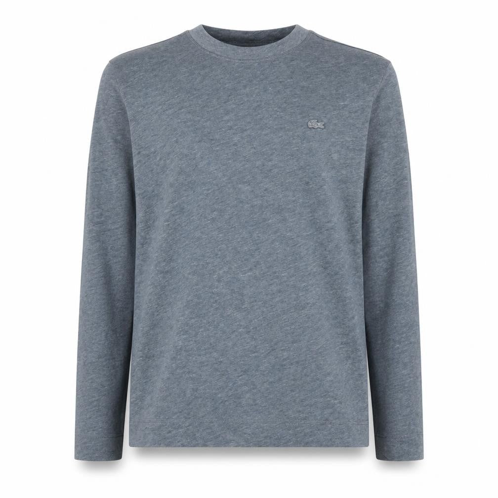 Lacoste Men's Grey Crew Neck Long Sleeve Pullover Sweatshirt S