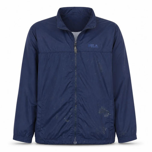 Fila Boys Blue Size 16 Windbreaker Jacket Full Zip Lightweight Sportswear