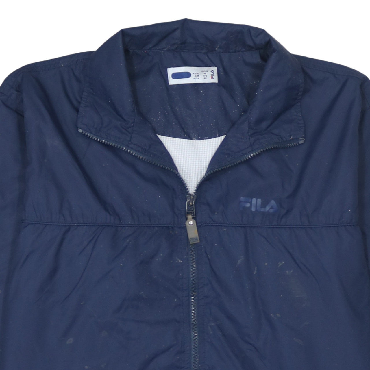 Fila Boys Blue Size 16 Windbreaker Jacket Full Zip Lightweight Sportswear