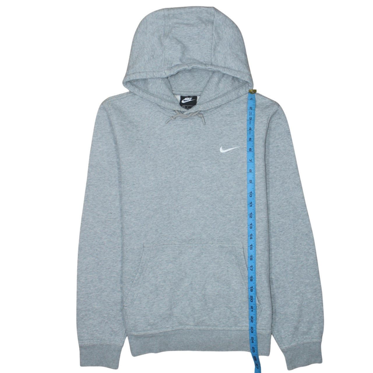 Nike Men's Grey Pullover Hoodie S Regular Fit Fleece Sweatshirt