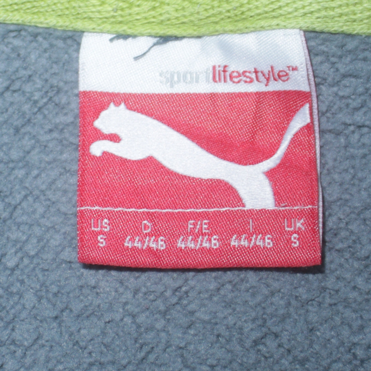Puma Men's Grey Pullover Hoodie S Logo Sports Fleece Sweatshirt