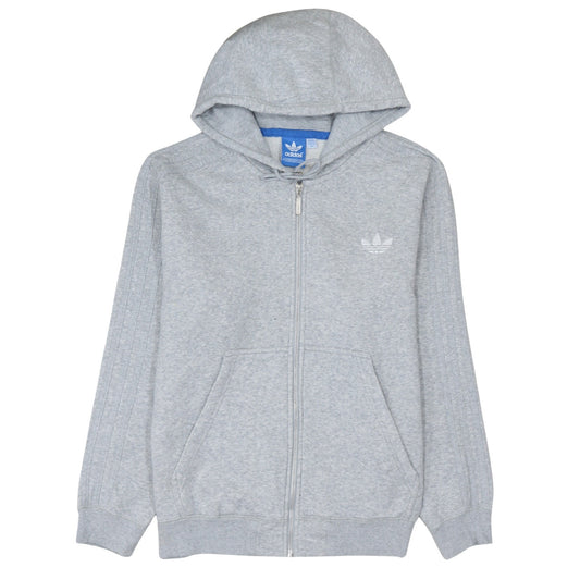 Adidas Mens Grey XL Full Zip Hoodie Sweatshirt