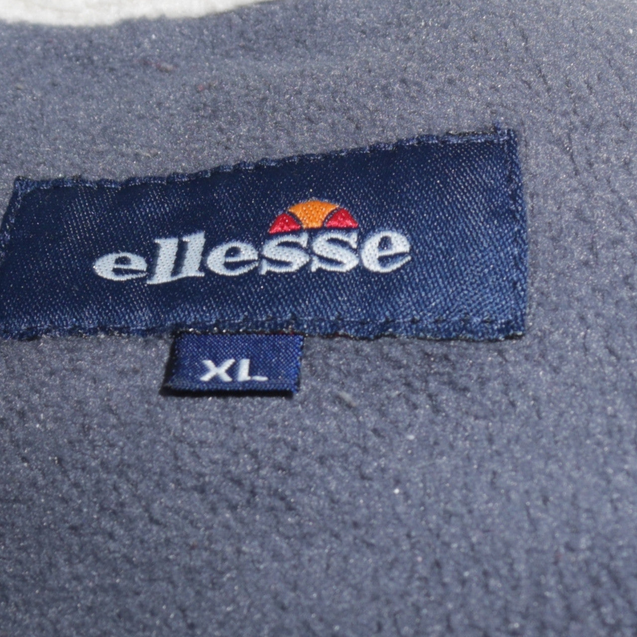 Ellesse Mens Blue XL Fleece 1/2 Zip Retro Pullover Sweatshirt