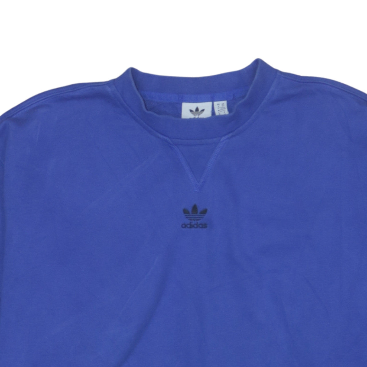 Adidas Womens Blue Crew Neck Pullover Sweatshirt UK 6 XS