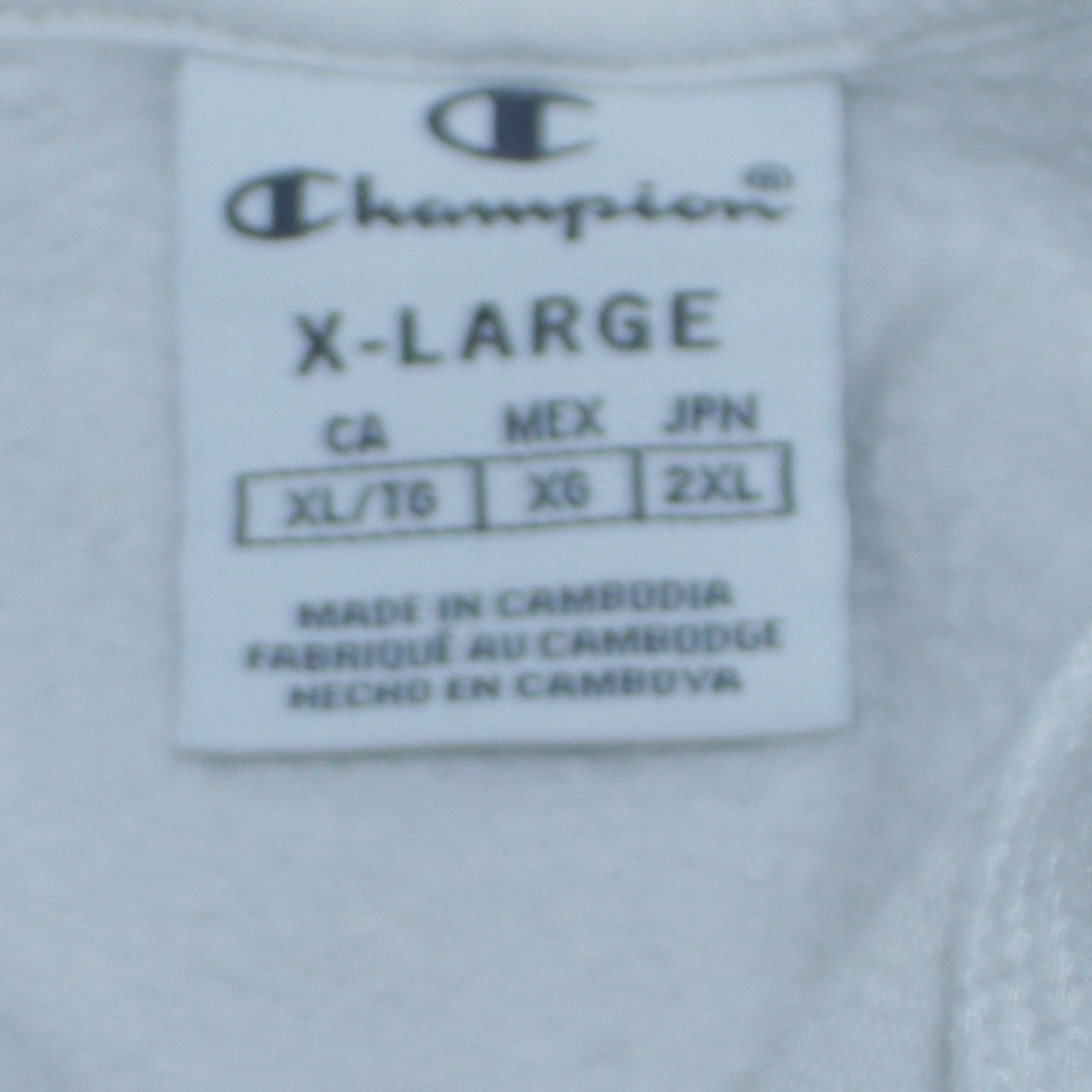 Champion Women White XL Pullover Hoodie Pink Logo Cotton Blend