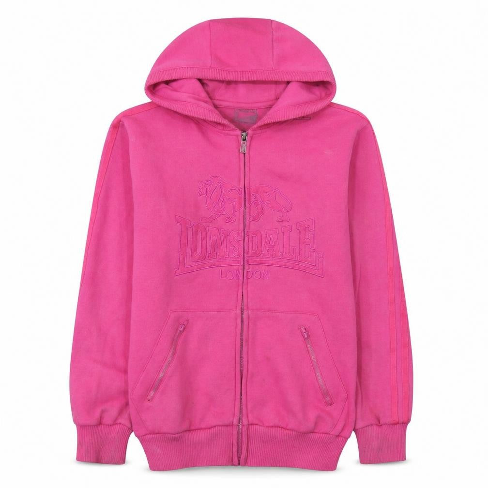 Lonsdale London Womens Pink Full Zip Hoodie Size 10