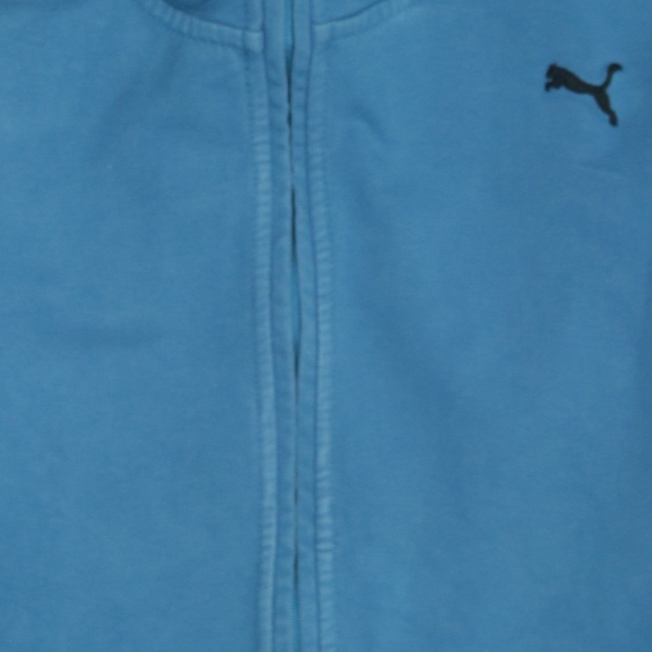 Puma Women's Blue Full Zip Hoodie Size 10 Cotton Blend
