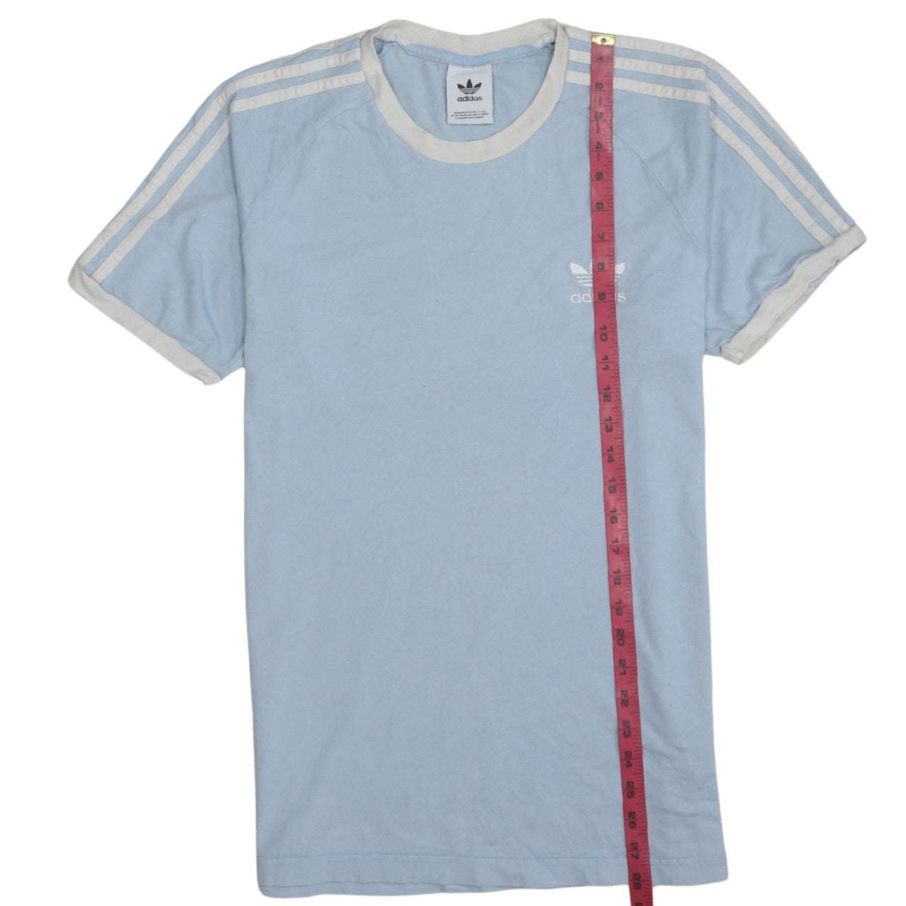 Adidas Men’s Blue Retro 3-Stripes Cotton Crew Neck T-Shirt M