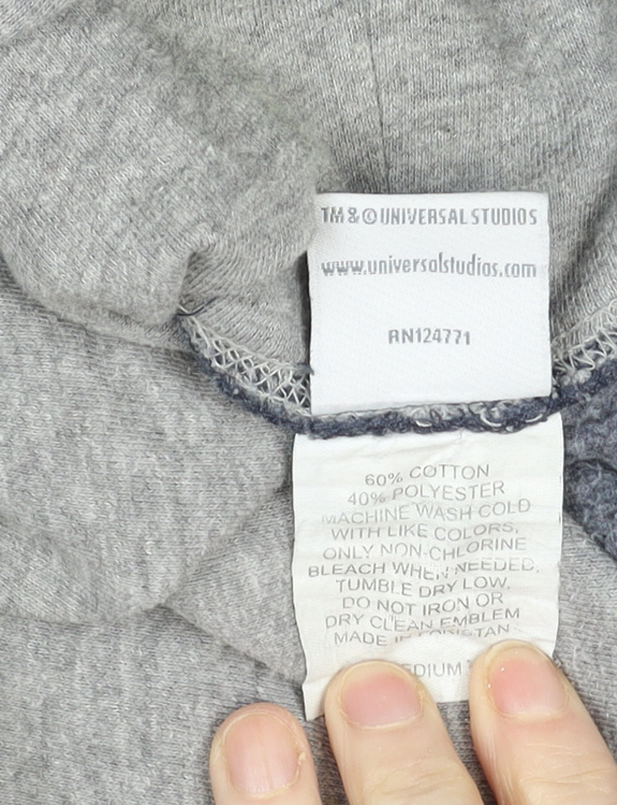 Universal Studios Men’s Blue Pullover Hoodie Medium Fleece Logo