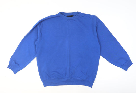 Dickies Men Blue Cotton Crew Neck Pullover Jumper M