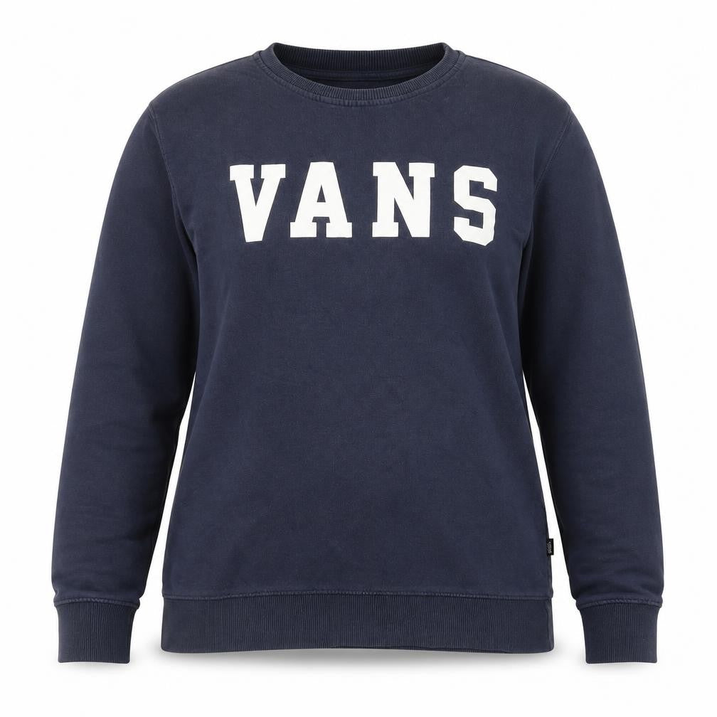 Vans Womens Navy Blue Crew Neck Pullover Sweatshirt Medium