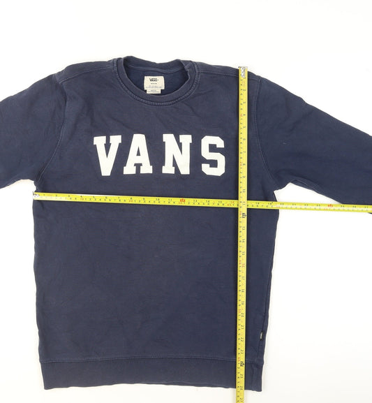 Vans Womens Navy Blue Crew Neck Pullover Sweatshirt Medium