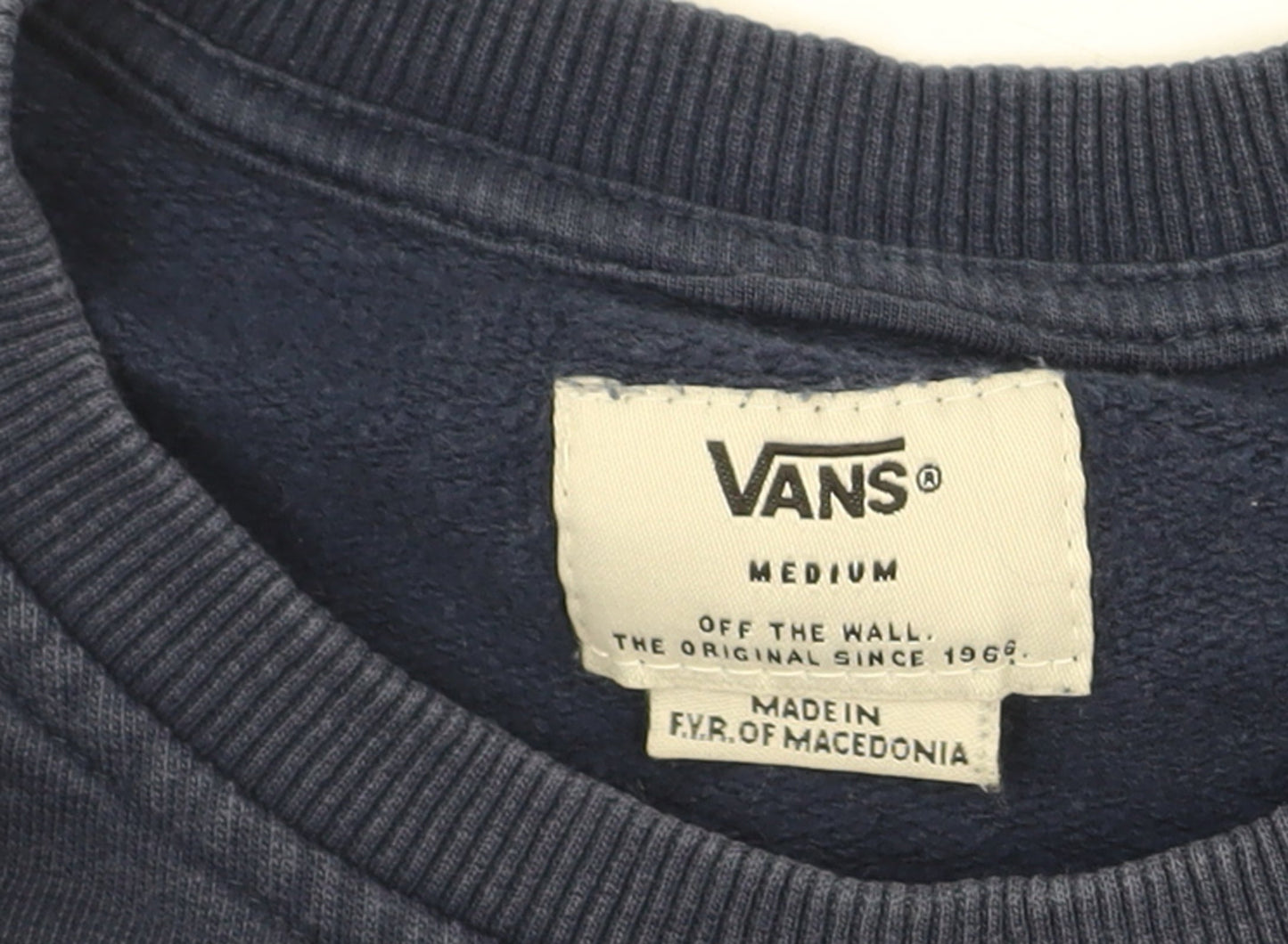 Vans Womens Navy Blue Crew Neck Pullover Sweatshirt Medium
