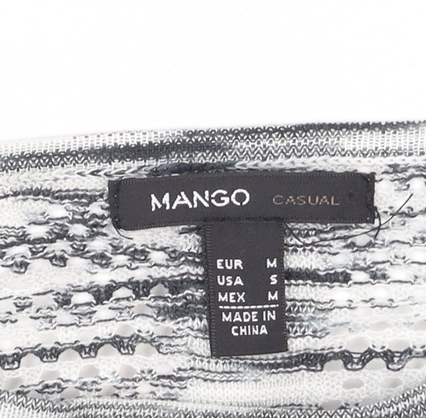 Mango Women Grey Knit Open Pullover Jumper Size 12