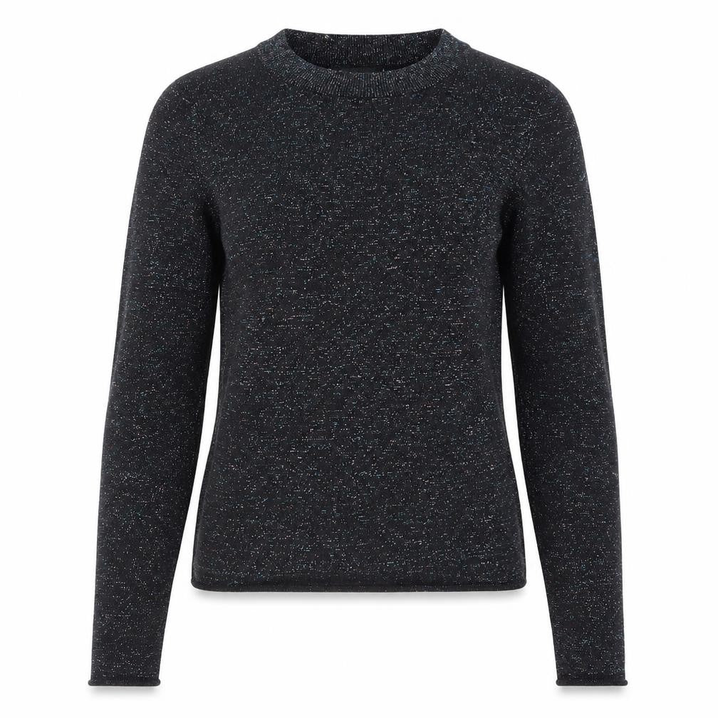 Front view of Cooperative Women's Black Glitter Knit XS jumper