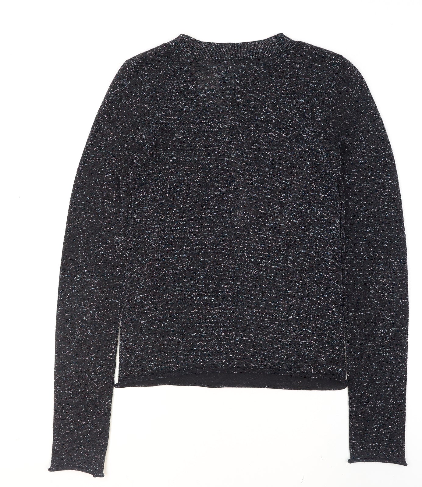Cooperative Women's Black Glitter Knit XS Pullover Jumper