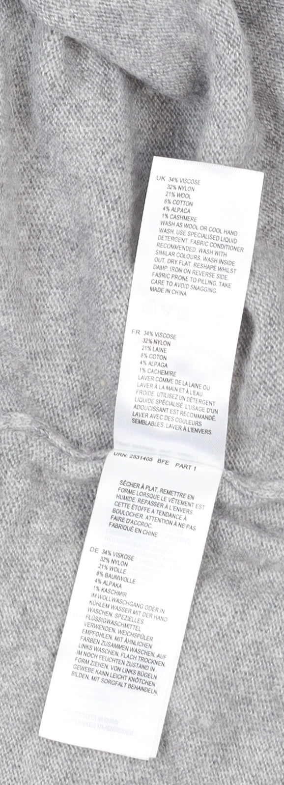 White Stuff Women's Grey Heart Pullover Jumper Size 14