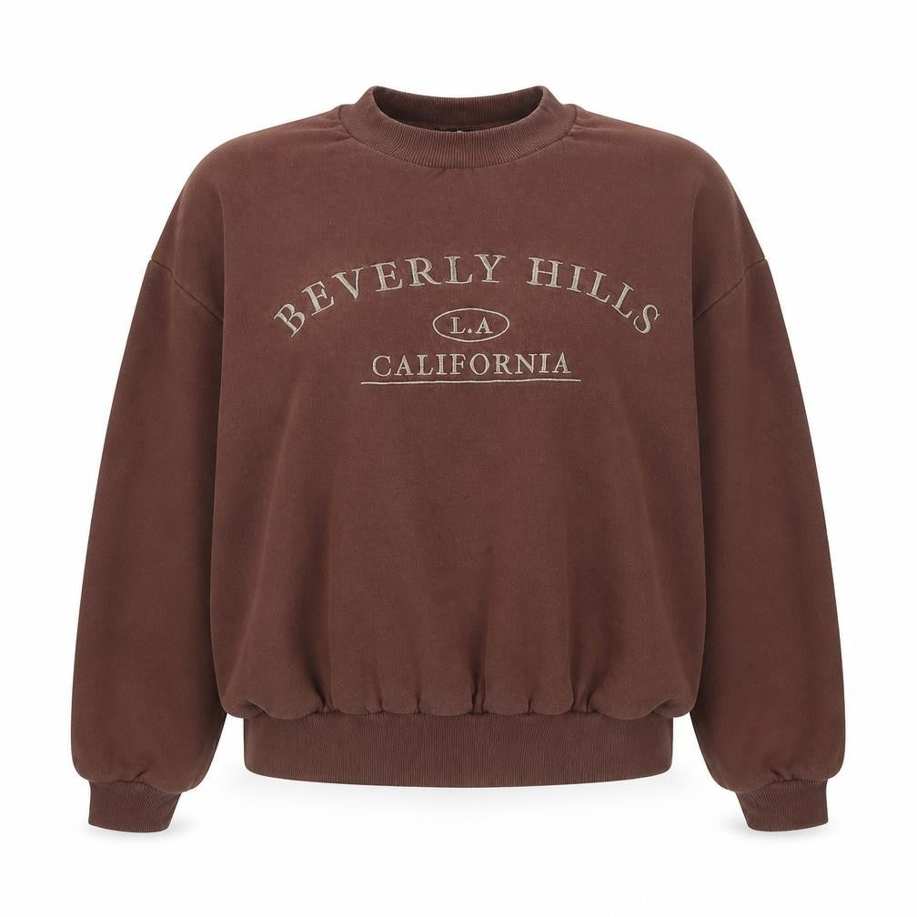 Select Women Brown Beverly Hills LA California Pullover Sweatshirt M