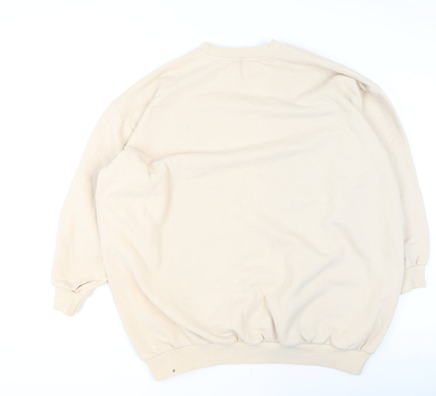 Showpo Women Beige Pullover Sweatshirt Size 12 Cotton Blend