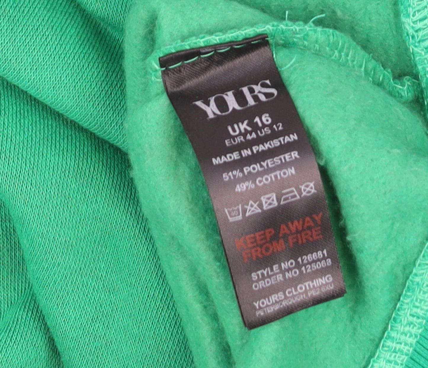 Yours Women Green Crew Neck Pullover Sweatshirt UK 16 Saint Tropez Print