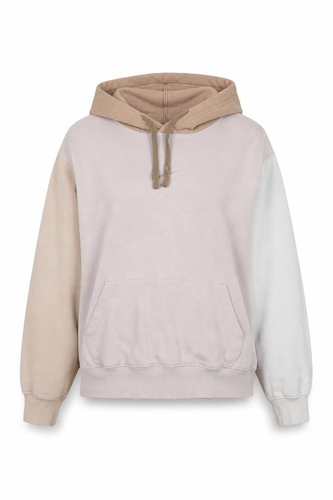 Nike Womens XS Beige Colourblock Pullover Hoodie