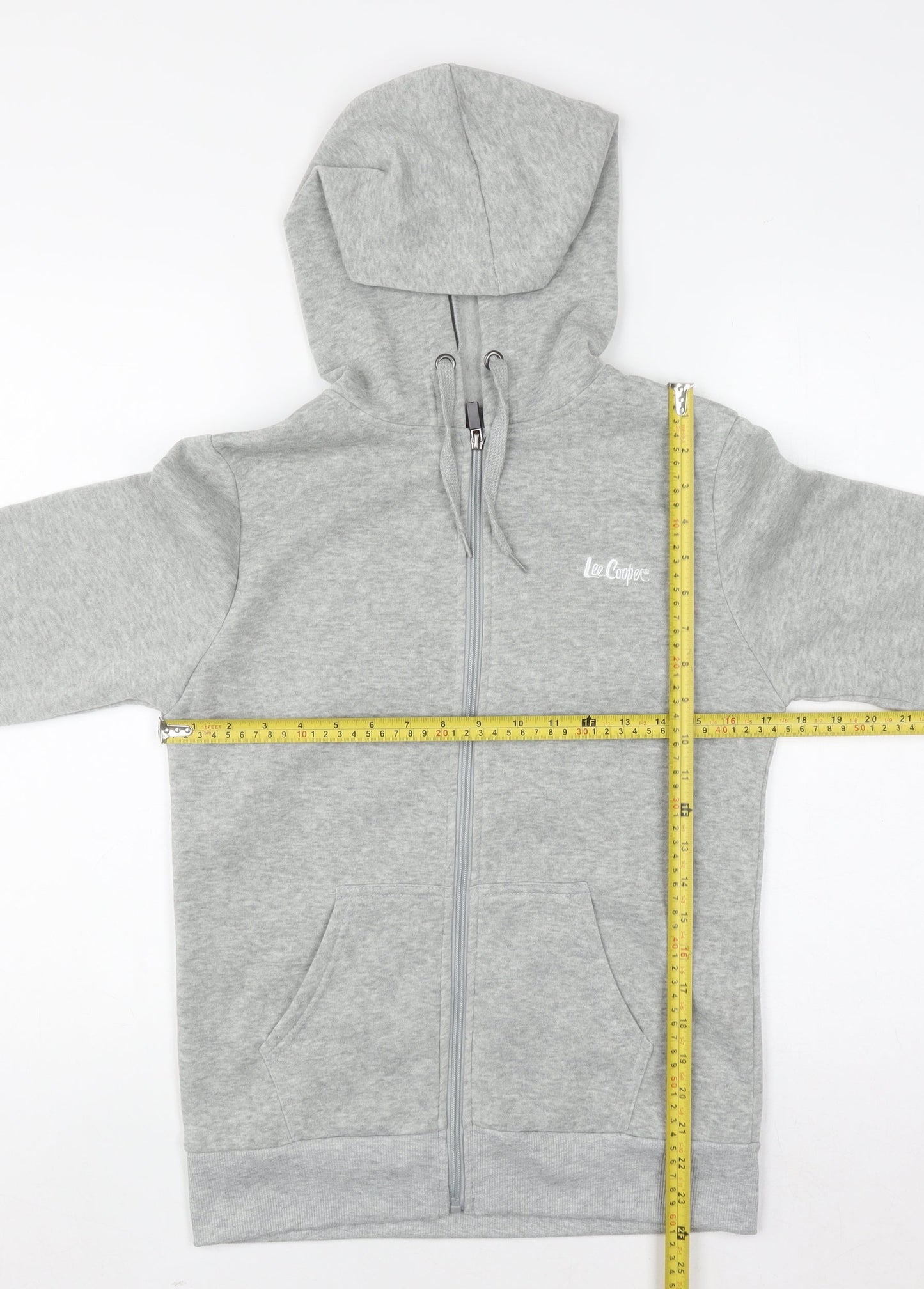 Lee Cooper Womens Grey Full Zip Hoodie Size 10 Polyester Casual