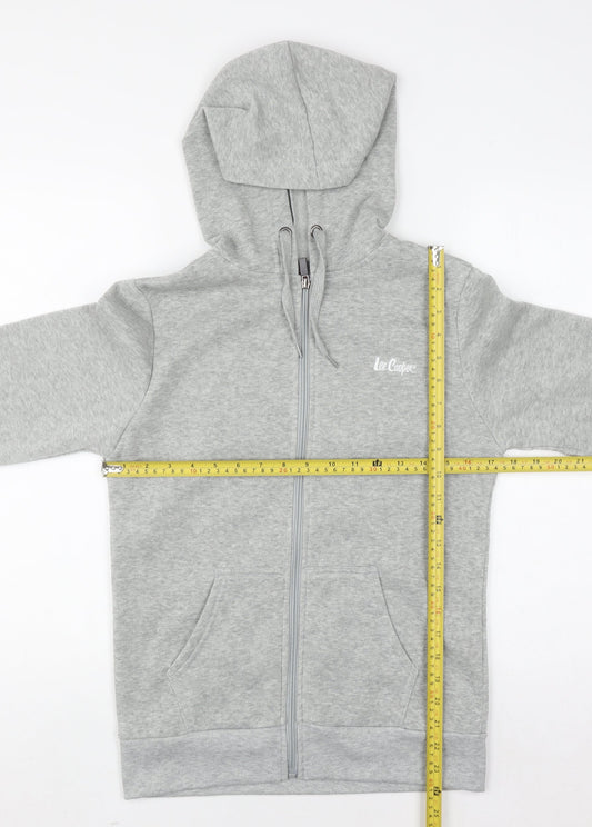 Lee Cooper Womens Grey Full Zip Hoodie Size 10 Polyester Casual