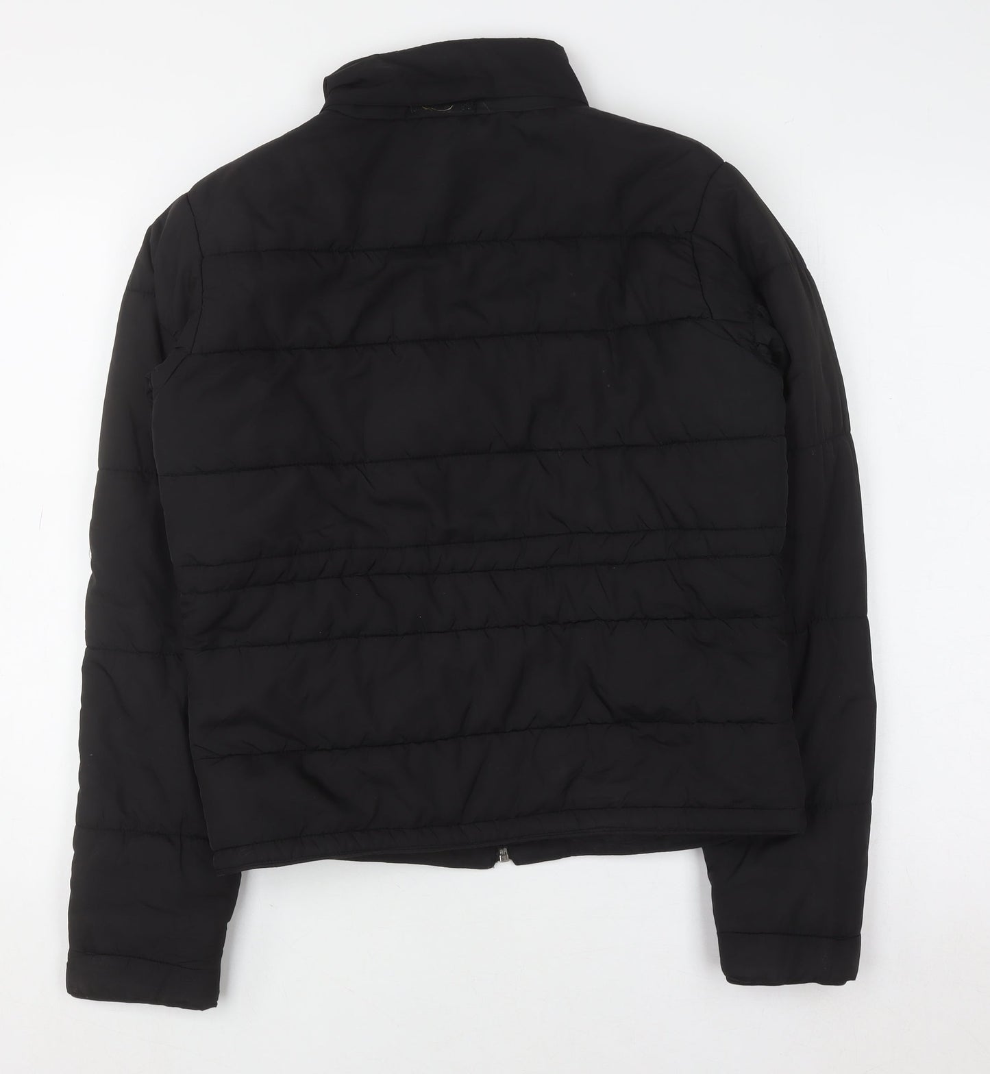 FILA Mens Black Puffer Jacket M Lightweight Quilted Zip Coat