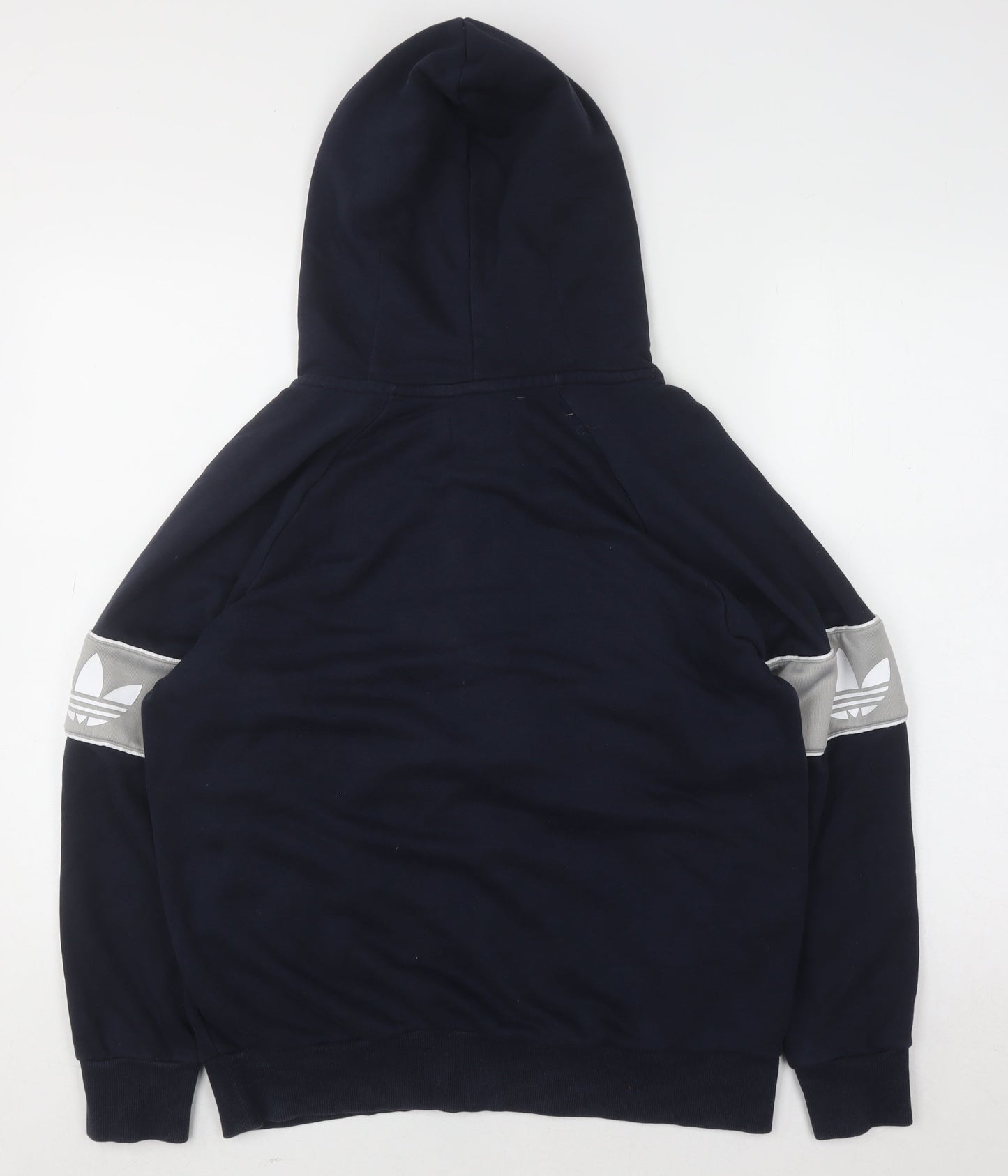Adidas Womens Navy & Grey Full Zip Hoodie Size 14 Hooded Sweatshirt