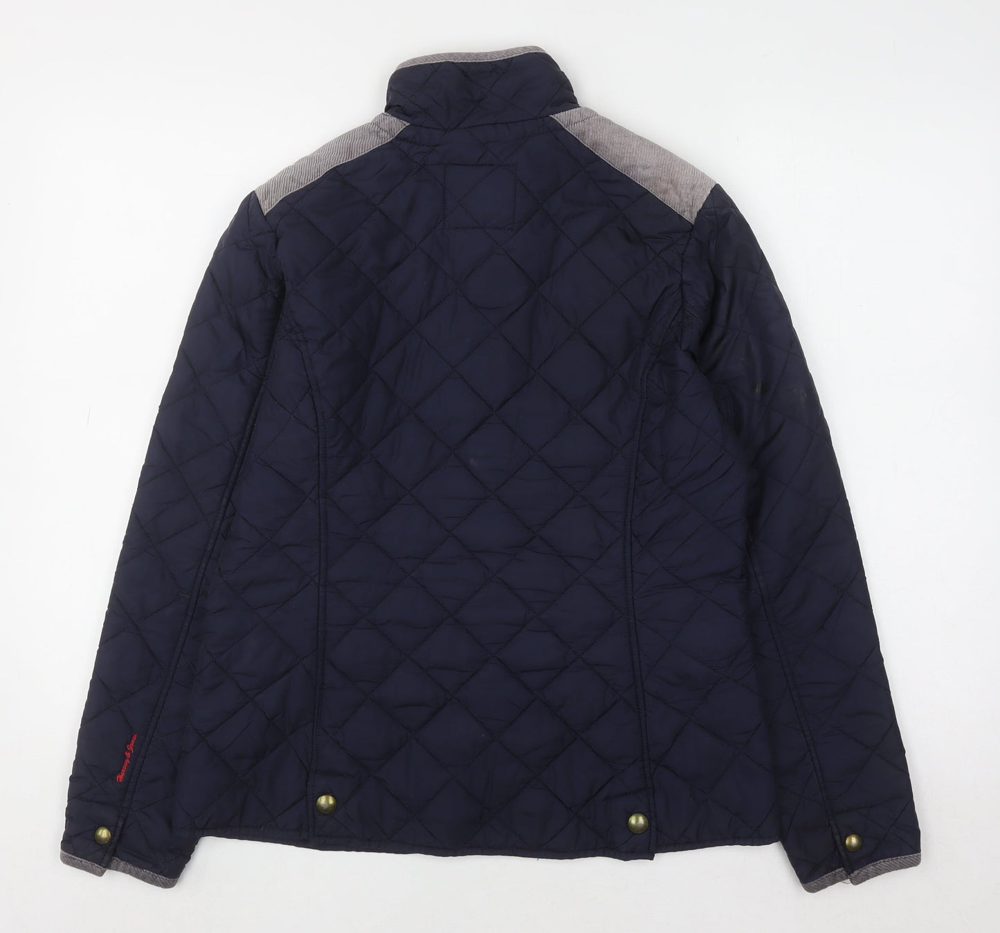 Harvey & Jones Women's Blue Quilted Mid-Length Jacket Size 10