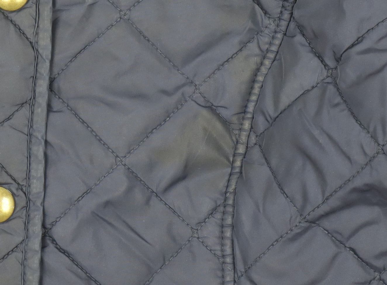 Harvey & Jones Women's Blue Quilted Mid-Length Jacket Size 10