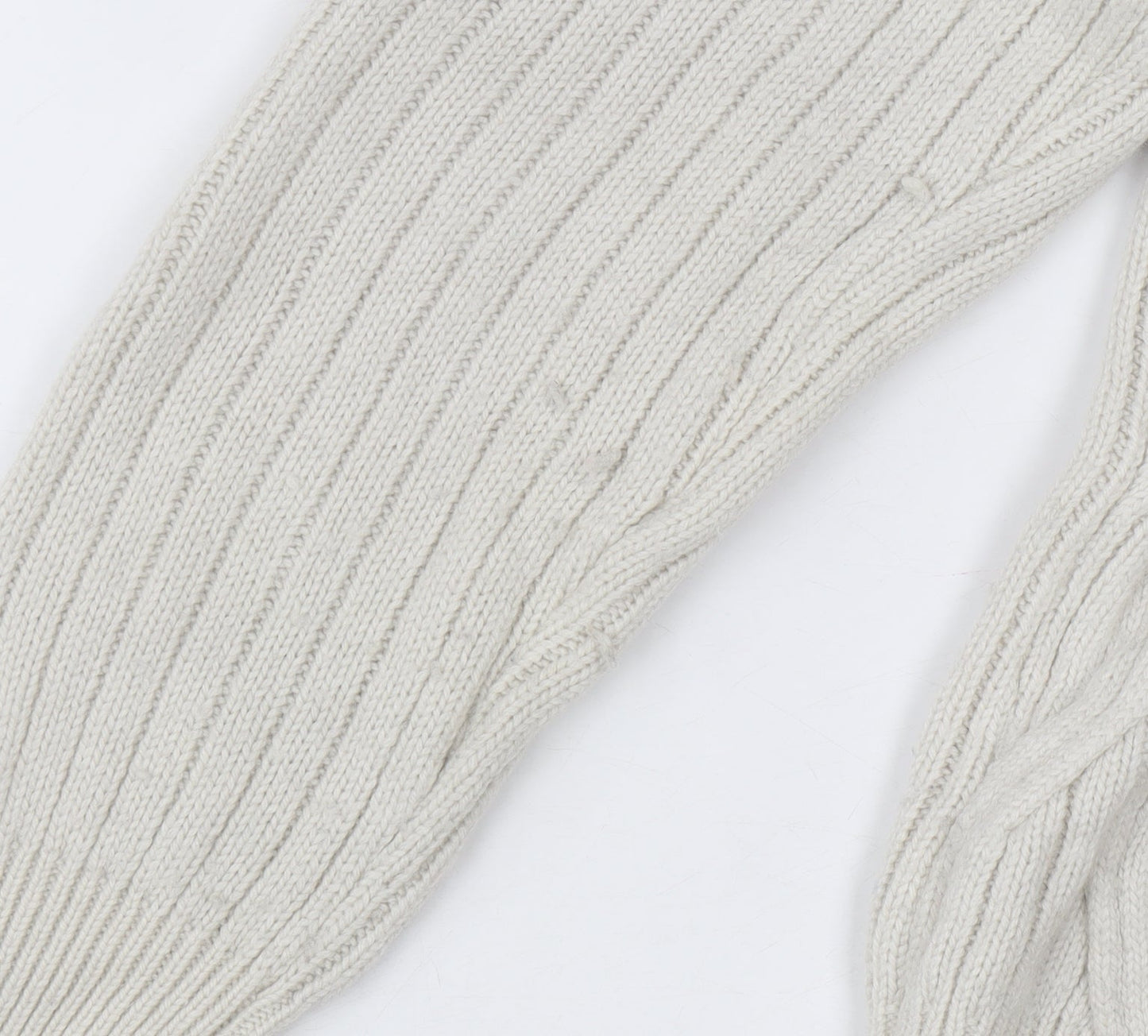 Linea Women’s Ivory Cable Knit Mock Neck Jumper Size 10