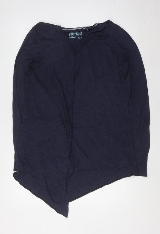Fat Face Women’s Blue Size 16 Cotton Modal Open Cardigan Jumper